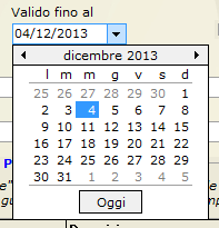 Attivazione del Calendario